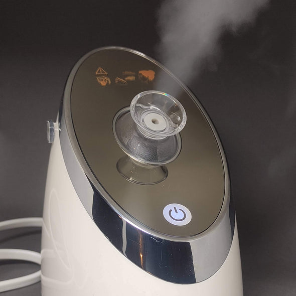 Engineered to emit a fine mist of steam enriched with negatively charged ions, our steamer takes skincare to the next level. Adjustable nozzle for comfort and control.